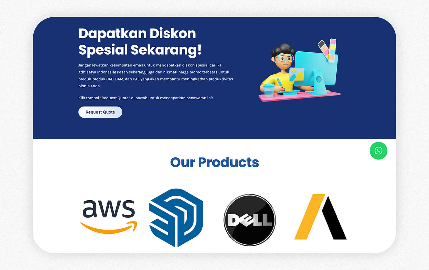 Portfolio advanstudio - Adhisatya Indonesia Company Profile Website Development