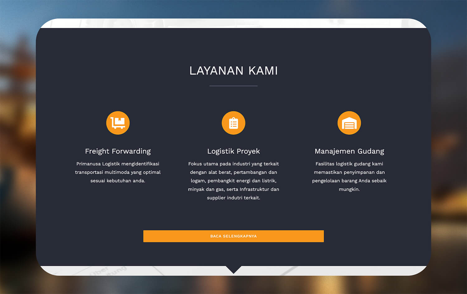 Portfolio Advanstudio - Primanusa Logistik Corporate Website