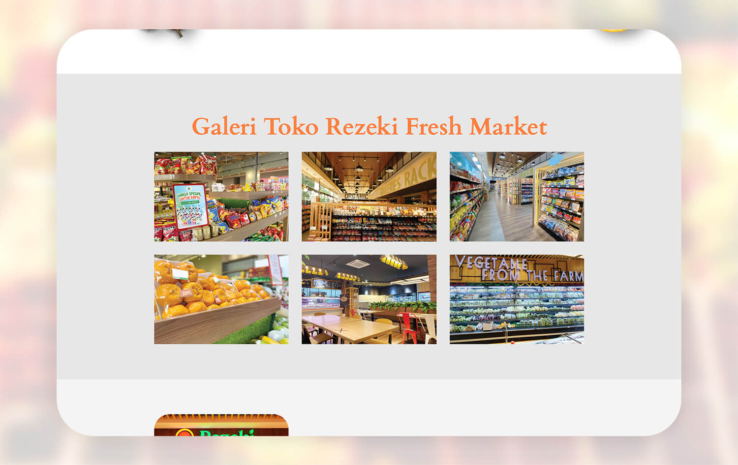 Portfolio advanstudio - Rezeki Fresh Market Company Profile Website