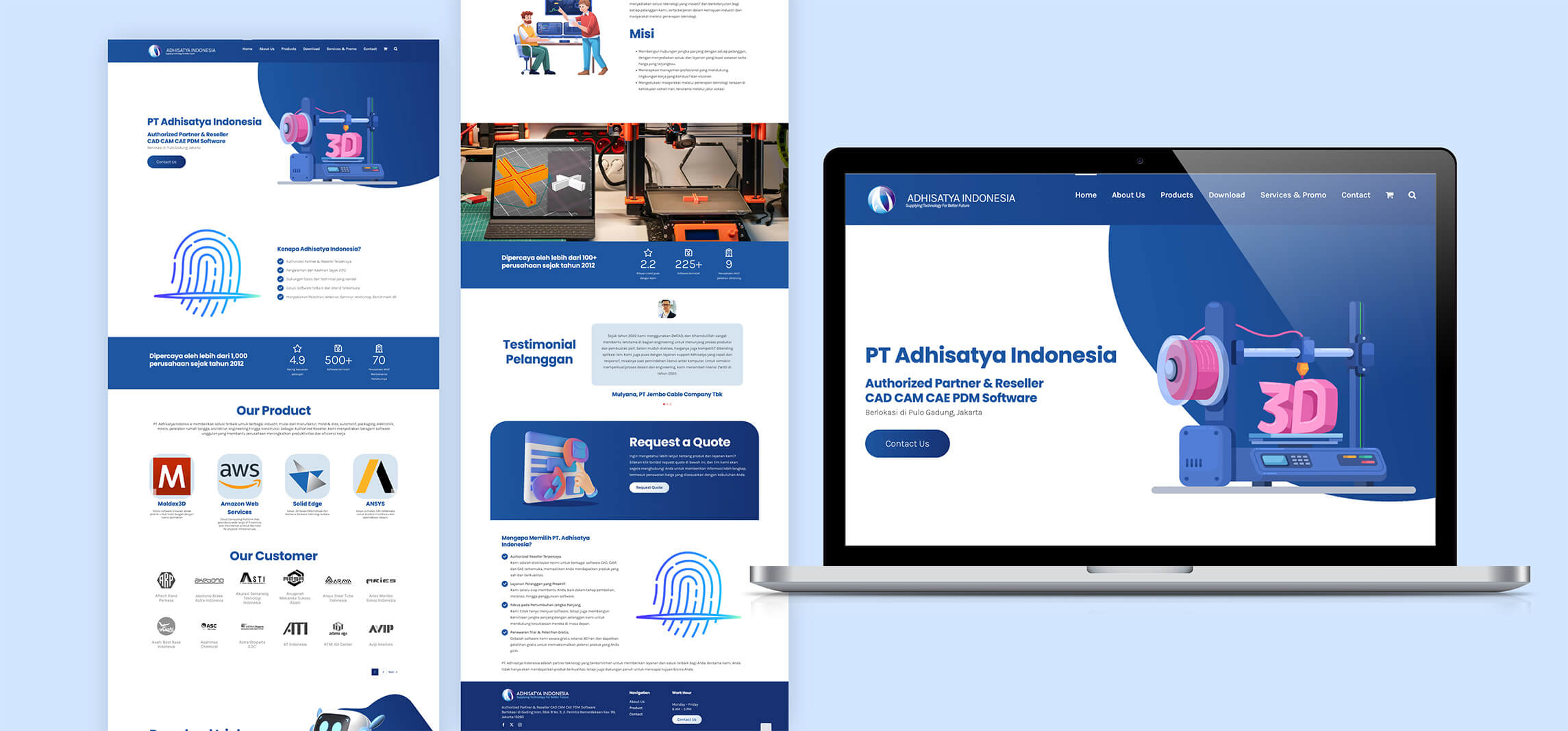 Portfolio advanstudio - Adhisatya Indonesia Company Profile Website Development