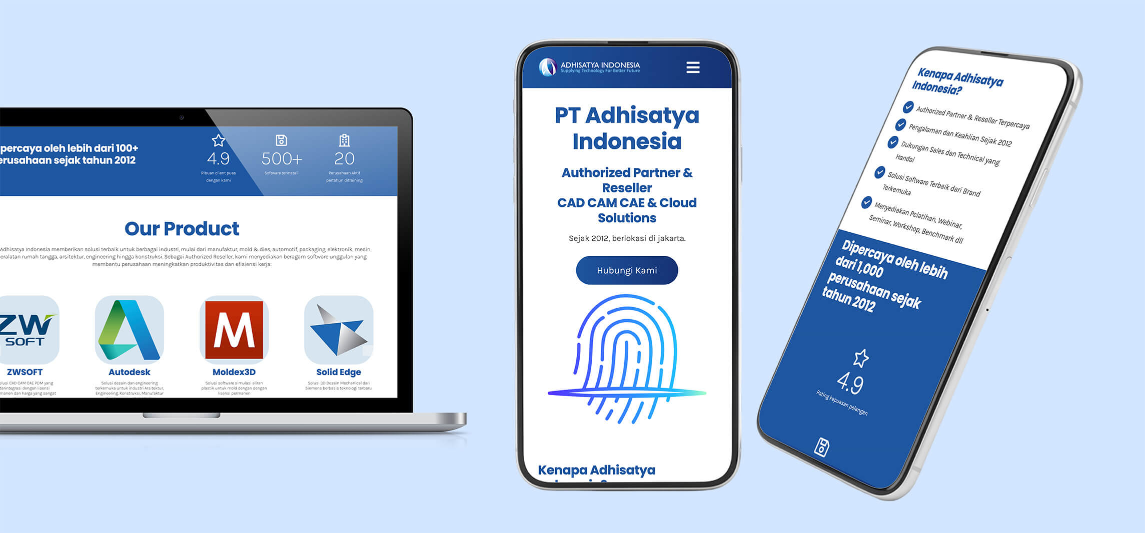 Portfolio advanstudio - Adhisatya Indonesia Company Profile Website Development