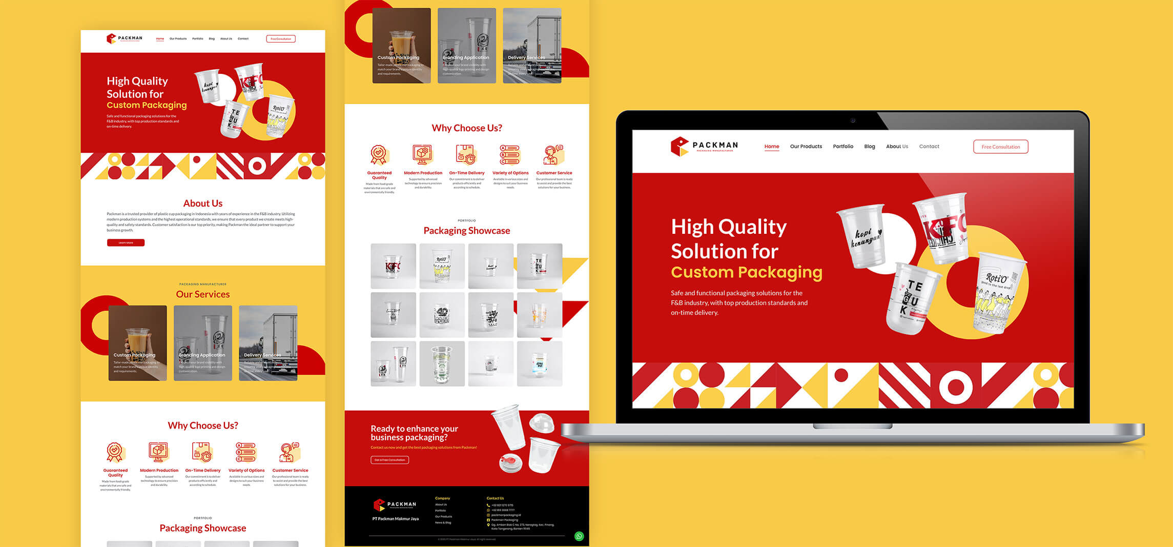 portfolio advanstudio - Packman Packaging Manufacture Website | Profile & Catalog Website Development